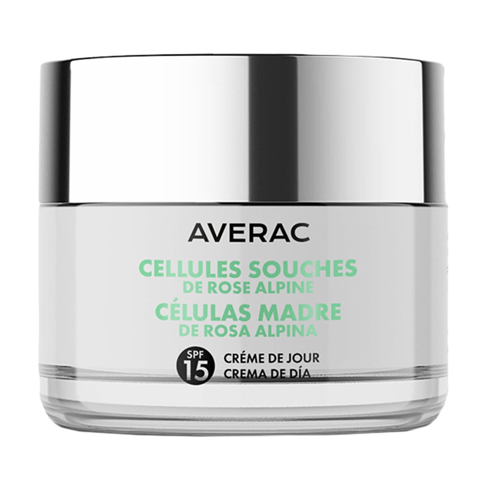 Денний антивіковий крем для обличчя Averac Essential Day Cream SPF 15 зі стовбуровими клітинами альпійської троянди, 50 мл
